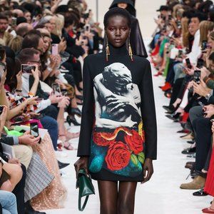 NWT Runway Valentino Garavani x UNDERCOVER Lovers print shift dress